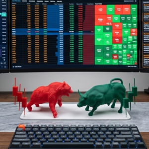 Bull and Bear with Candles